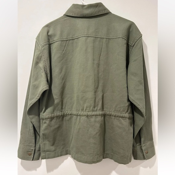 NWT Lucky Brand Cotton Olive Green Cinched Utility Jacket Women’s Size M - Picture 9 of 16